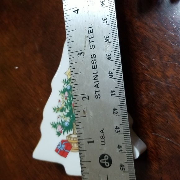 VINTAGE LIFTON CHINA CHRISTMAS TREE TRINKET BOX #1198 W LABEL - Picture 4 of 6